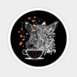 Coffee Wolf (Reversed) Magnet